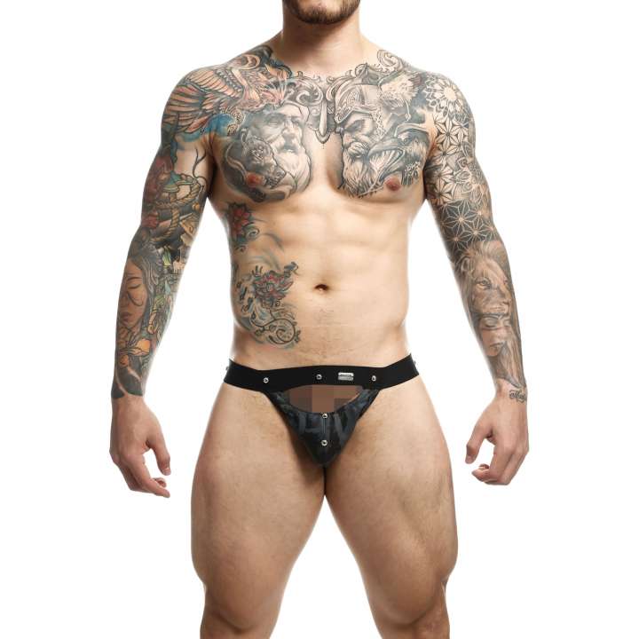 Priser på MaleBasics DNGEON Peekaboo Jock - Grey - One Size